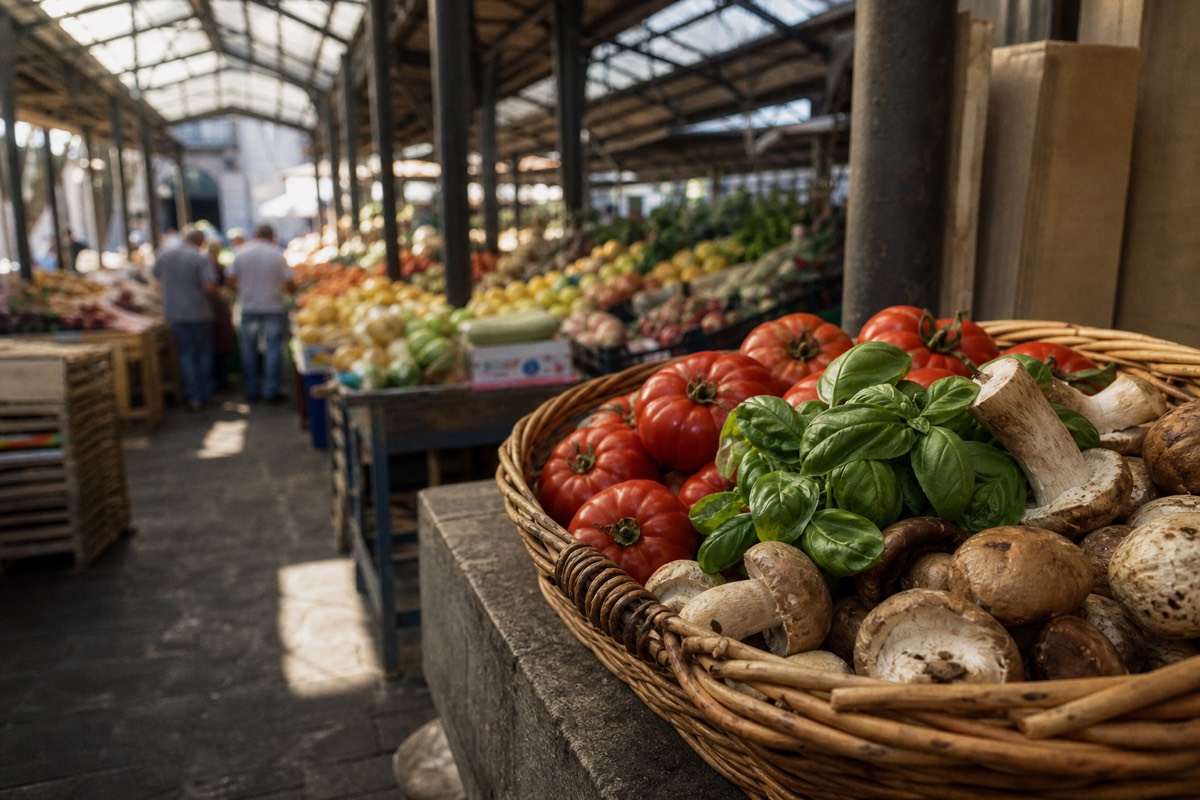 Market Tour & Cooking Class with Wine